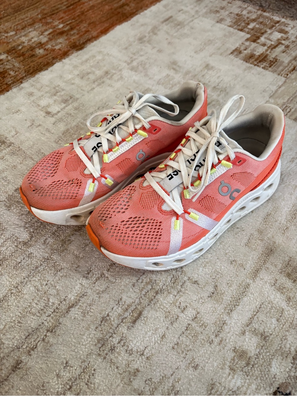 On Running Womens Cloudeclipse Flame/Ivory Orange Athletic Running Shoes